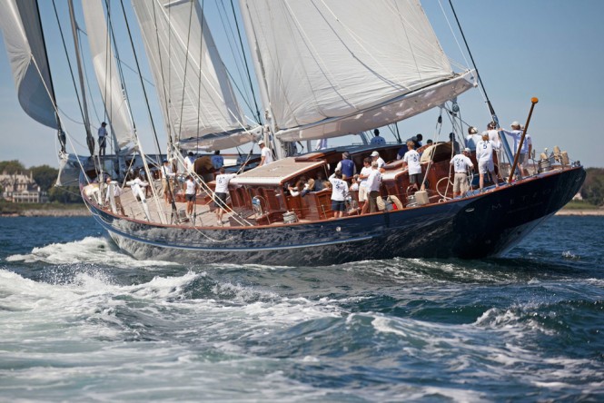 Newport Bucket Participant - Luxury sailing yacht Meteor - Photo by Billy Black