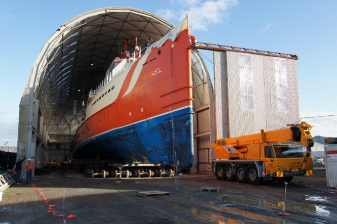 Oceania Marine, North Shipyard – Advantage Entering Refit:Paint Shed C