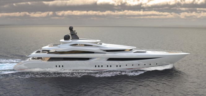 Rendering of luxury yacht Columbus Sport Oceanic 70