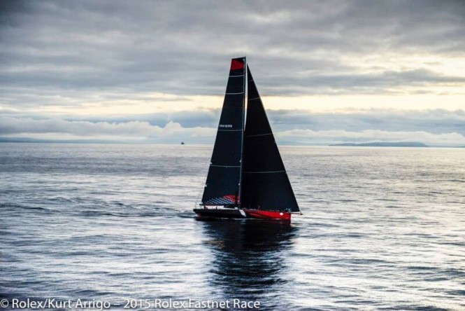 Sailing yacht Comanche at the 2015 Rolex Fastnet Race - Photo by Rolex Kurt Arrigo
