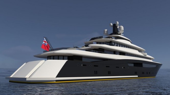 Super yacht ARAGONESE concept - aft view
