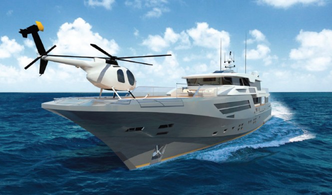 Super yacht Explorer 40M Wide Bow - Helipad