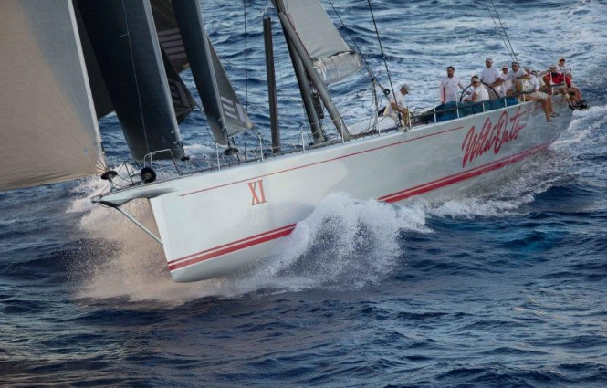 Supermaxi yacht Wild Oats XI under sail - Photo by Sharon Green and Ultimate Sailing