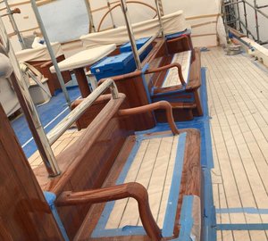 Full Varnish Project Aboard 55m Vitters Super Yacht MARIE by Absolute Boat Care