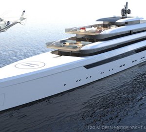 Impressive 120M Mega Yacht OPEN 120 concept by Van Geest Design