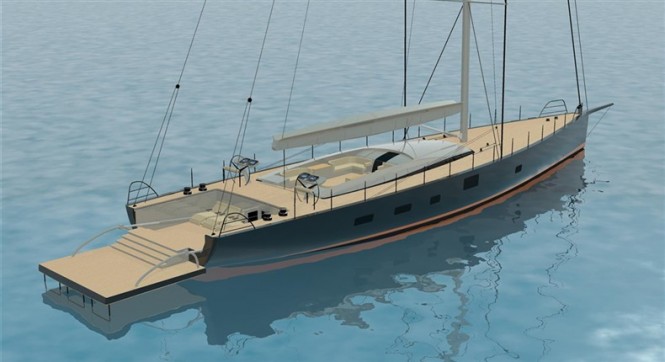 35m Dubois super stern luxury yacht design