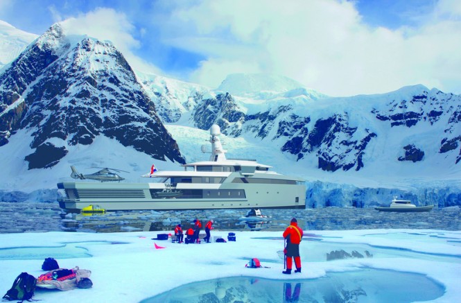 65m DAMEN SeaXplorer expedition yacht in Antarctica