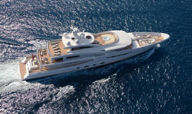 AMELS 188 Yacht from above