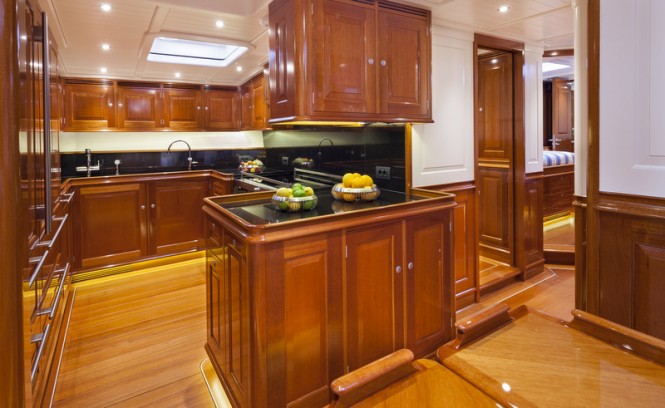 ATALANTE superyacht - Galley and Crew Area - Photo by Silken