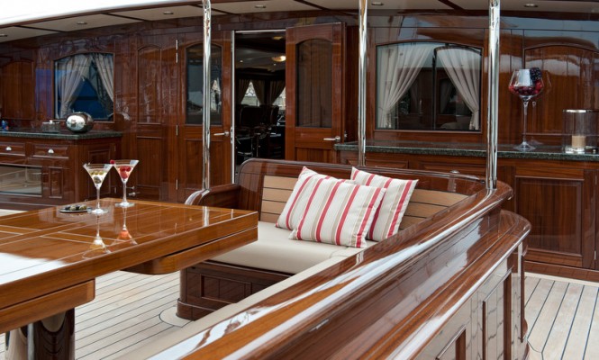 Aboard luxury yacht MIKHAIL S. VORONTSOV