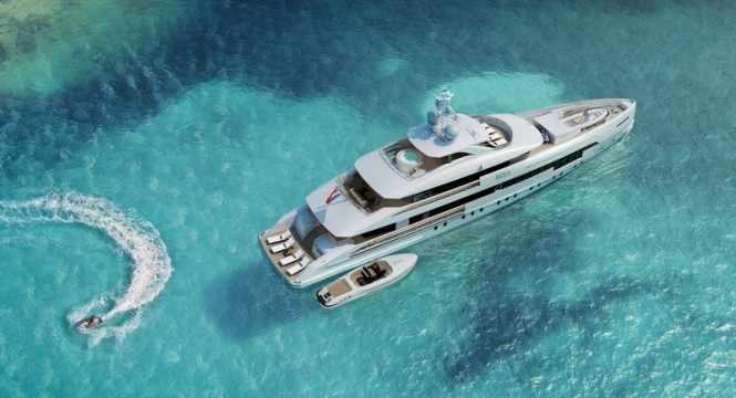 Aerial view of NOVA Yacht
