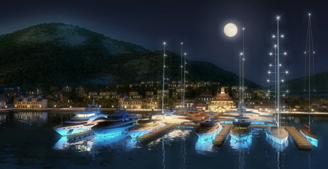 Christophe Harbour by night