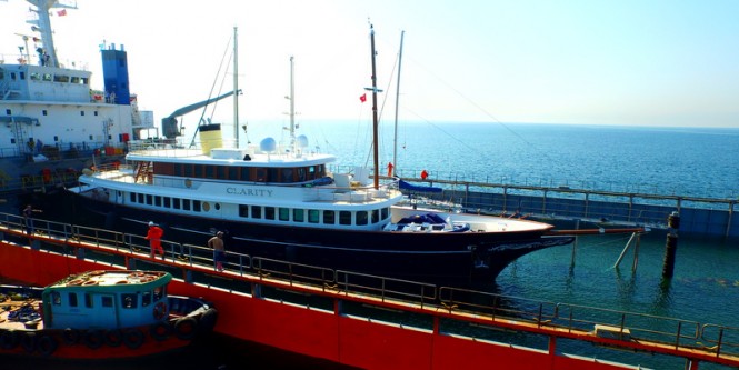 Classic yacht CLARITY preparing to head for Fort Lauderdale, Florida