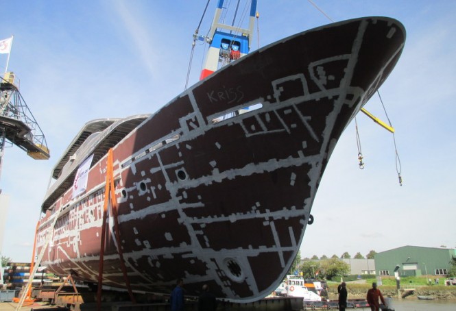 Diana Yacht designed superyacht YN250 (Diana 472) by Hakvoort at launch