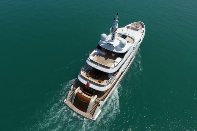 Dufur superyacht from above