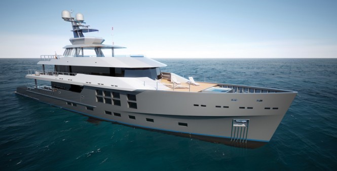 Expedition yacht Yard Number 1016 under construction at McMullen & Wing