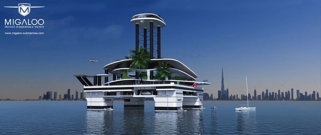 Extreme Luxury A Private Floating Island Kokomo Ailand To Match Your Submersible Superyacht By Migaloo Yacht Charter Superyacht News