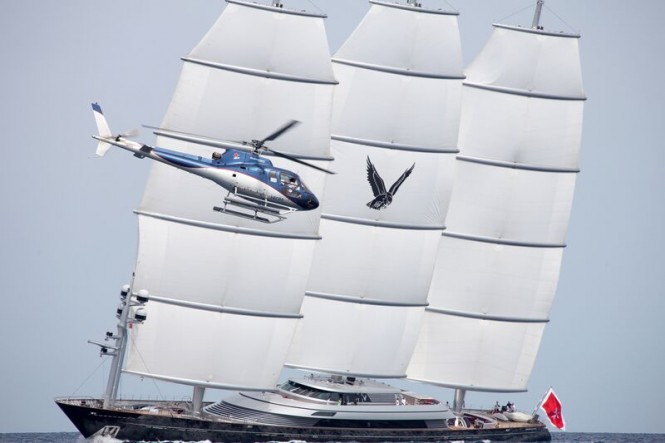 Luxury charter yacht Maltese Falcon during the Perini Navi Cup 2015