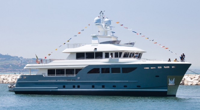 Luxury motor yacht STORM at launch