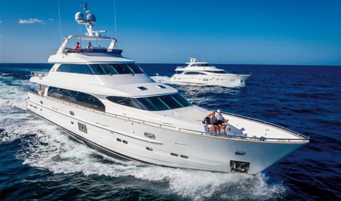 Luxury superyacht P110 underway