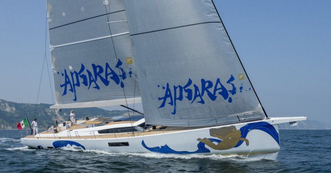 Luxury yacht APSARAS under sail - Photo by Carlo Borlenghi