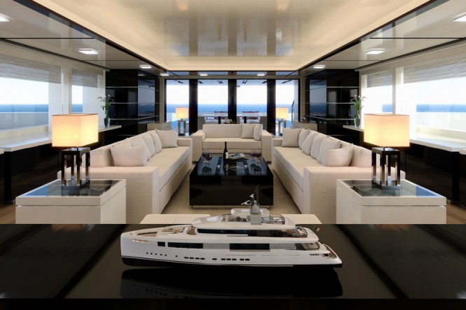 Luxury yacht ARIA project - Saloon
