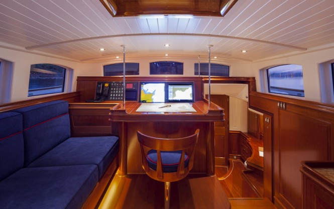 Luxury yacht ATALANTE - Aft Deck - Wheelhouse - Photo by Silken