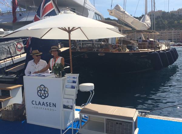 Luxury yacht ATALANTE on display at the 2015 Monaco Yacht Show