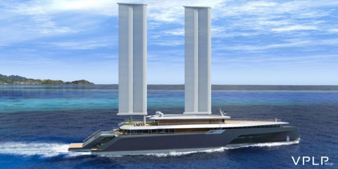 Luxury yacht KOMOREBI concept underway