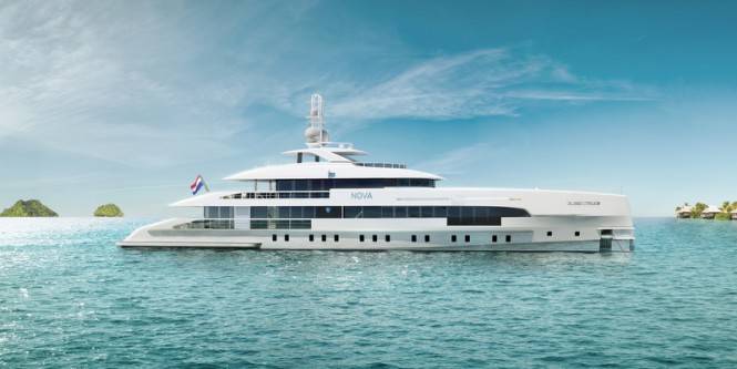 Luxury yacht NOVA - side view