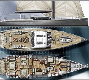 Luxury sailing yacht NORTH WIND 100 concept designed by Barracuda Yacht Design