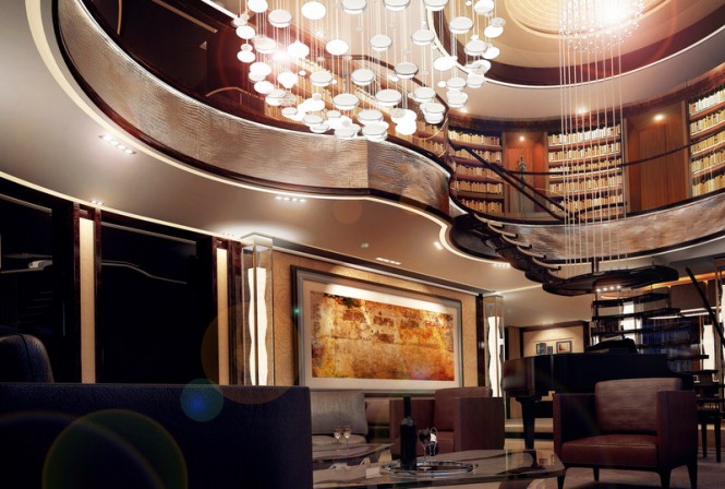 Luxury yacht RADIANCE concept - Atrium