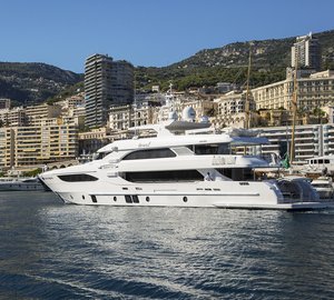 Striking Majesty 135 Motor Yacht JEWEL by Gulf Craft on display at MYS