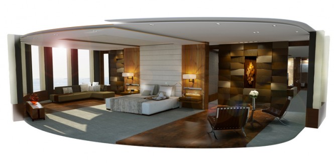 Mega yacht RADIANCE concept - Cabin
