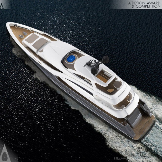 Motor yacht Sarp 46m from above