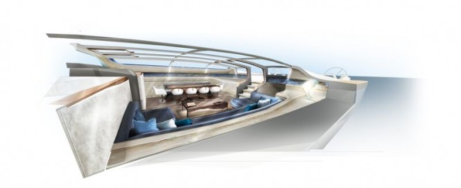 New 35m Design Unlimited Reichel Pugh yacht concept - Saloon