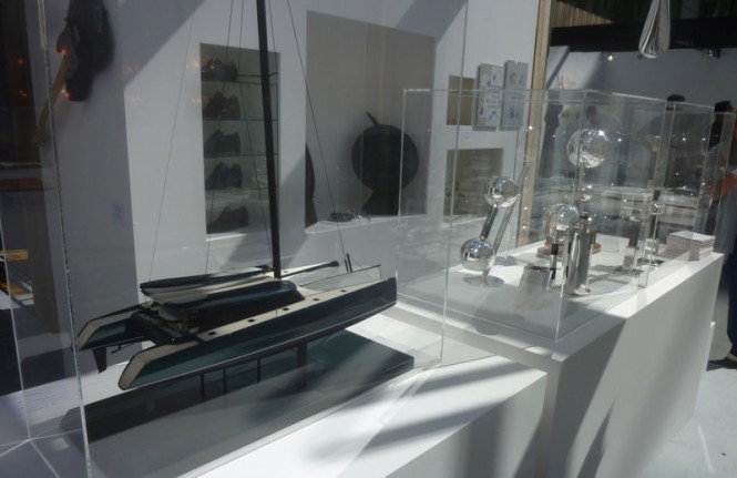Scale model of VANTAGE 86 Yacht on display at the REVELATIONS Show in Paris