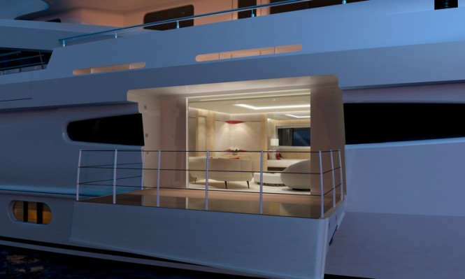 Super yacht AMELS 188 - Owners Balcony