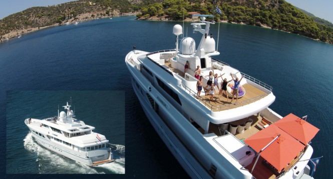 Superyacht AlumerciA exterior before and after refit