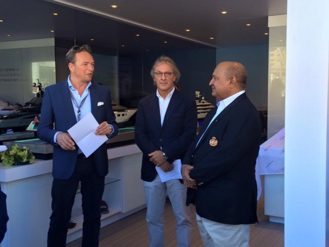 Unveiling of Vitruvius Acquaintance 105m at Monaco Yacht Show 2015