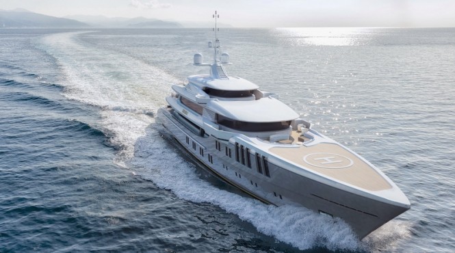 Luxury motor yacht ZENITH concept underway