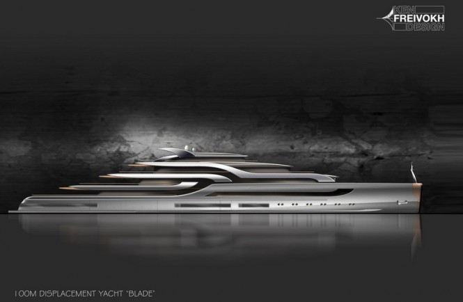 100m super yacht BLADE concept