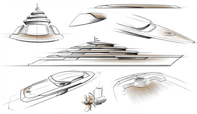 115m Mulder Design Luxury Yacht Concept - Ideation