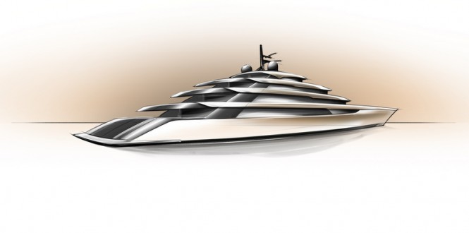 115m Mulder Design Yacht Concept - aft view