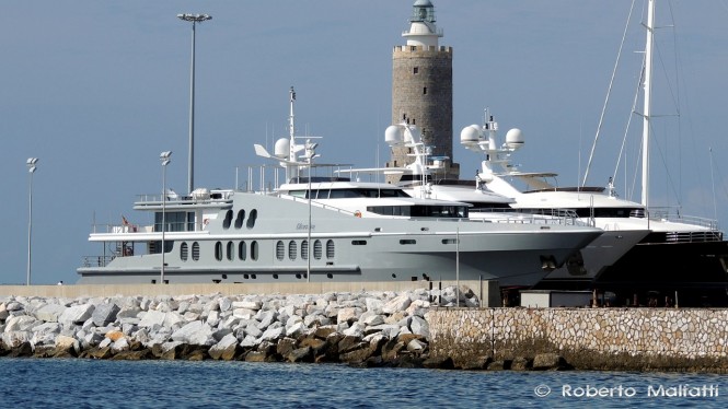 55m Oceanfast charter yacht OBSESSION in Livorno, Italy - Photo by Roberto Malfatti