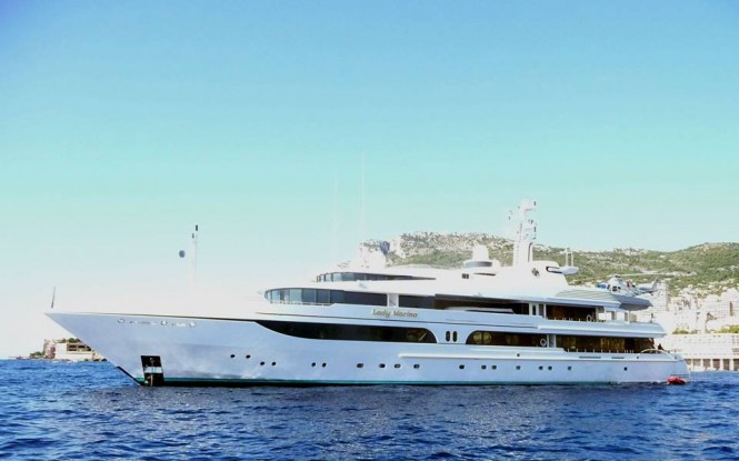 64m Feadship mega yacht LADY MARINA off Monaco - Photo by Hanco Bol and Feadship Fanclub