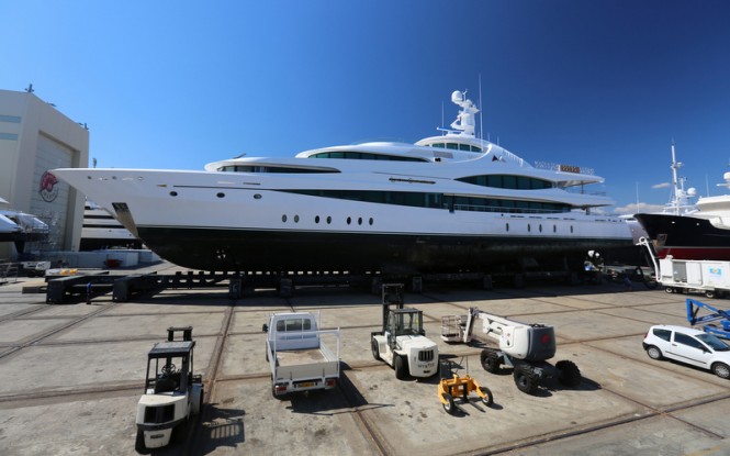 68m Feadship mega yacht LADY CHRISTINE at Monaco Marine La Ciotat