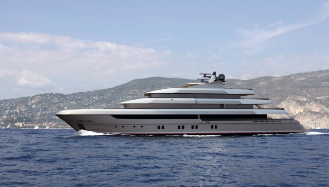 76m mega yacht BERGAMA concept