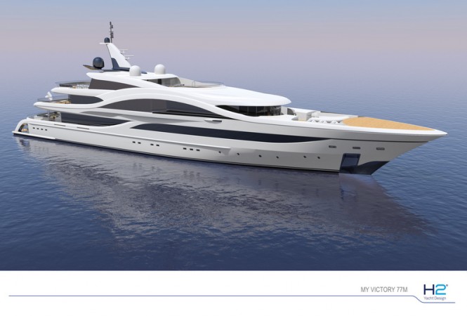 77m motor yacht VICTORY by Turquoise Yachts and H2 Yacht Design