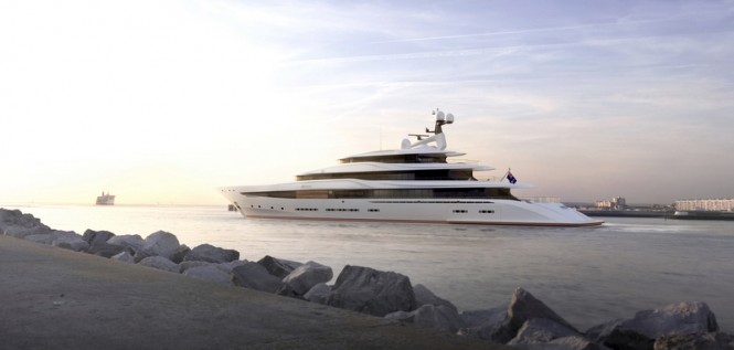 85m mega yacht WHITE LION by Nobiskrug and Lobanov Naval Design